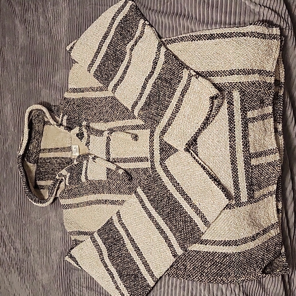 Baja Hoodie, Size Men's XL,  Black, and Khaki.